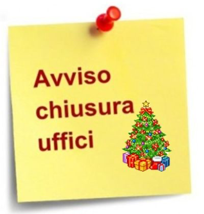 Chiusura ufficio anagrafe pomeriggio del 31/12/2025