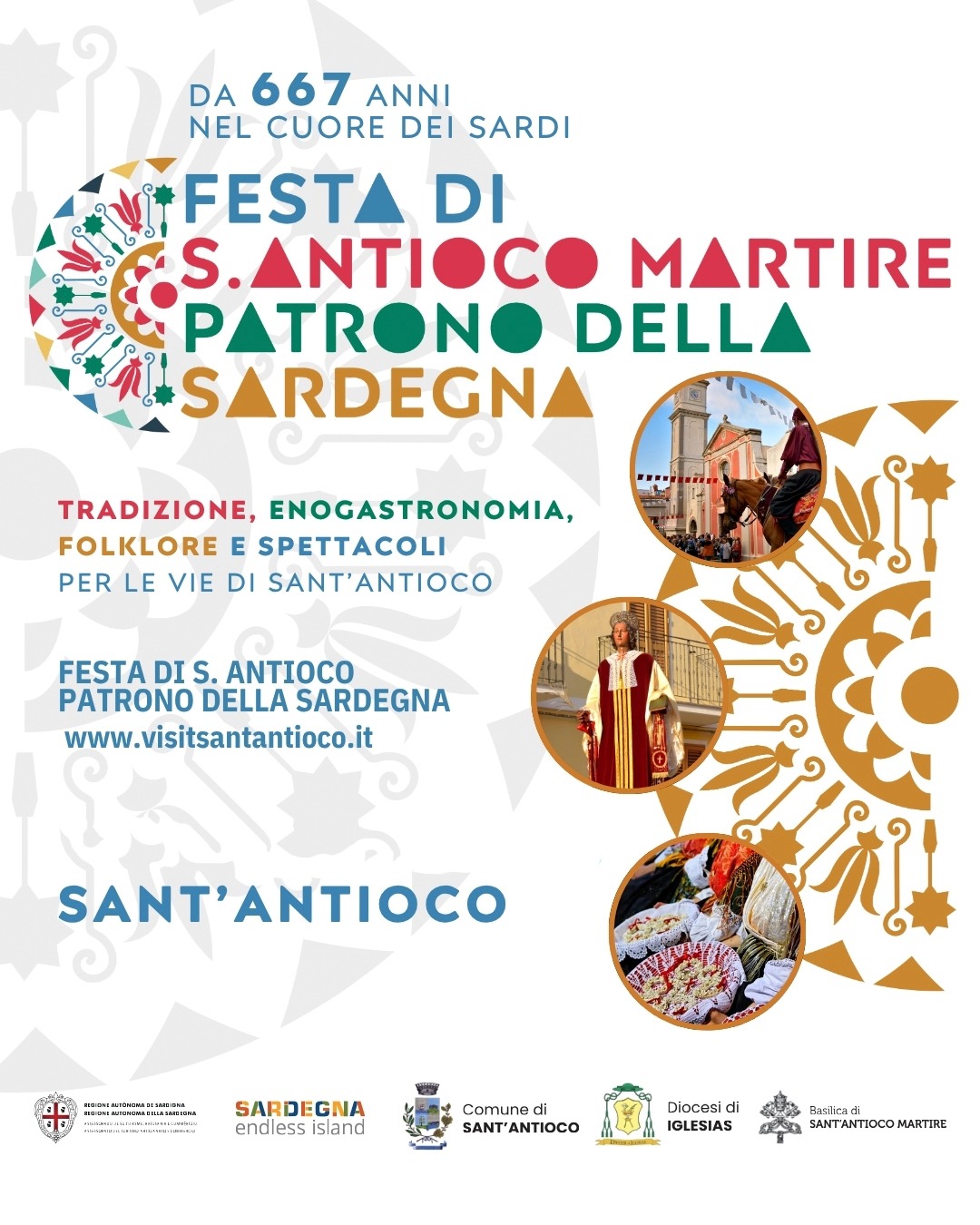 667° Festa di S.Antioco Martire, dal 16 al 20, ecco il programma