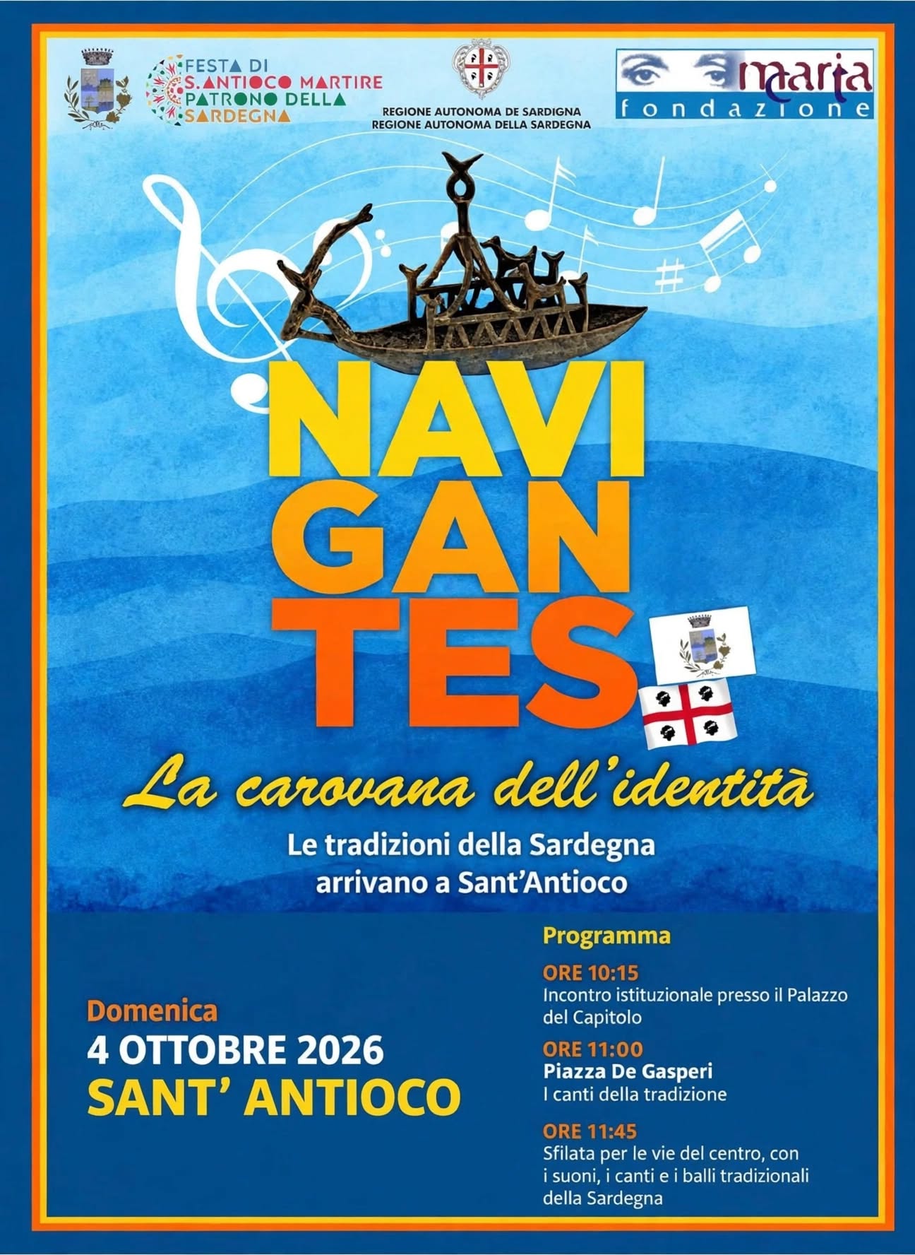 Navigantes 2026 a Sant’Antioco, domenica 4 ottobre