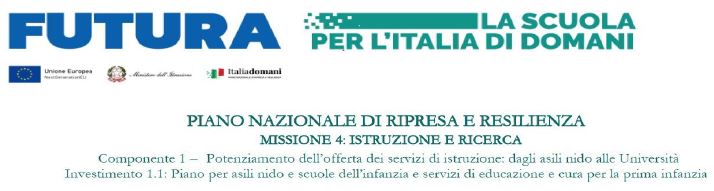 PNRR, M4C1I1.1 - Progetto riconversione ex ludoteca in asilo nido.