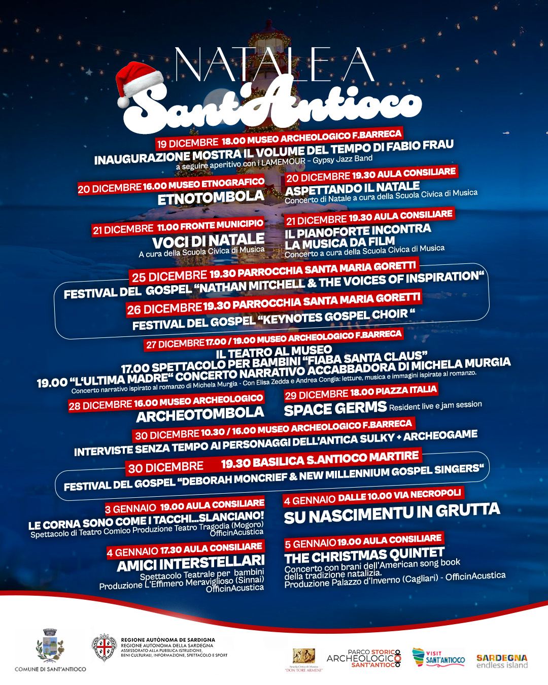 Eventi festività natalizie, al via oggi fitta programmazione