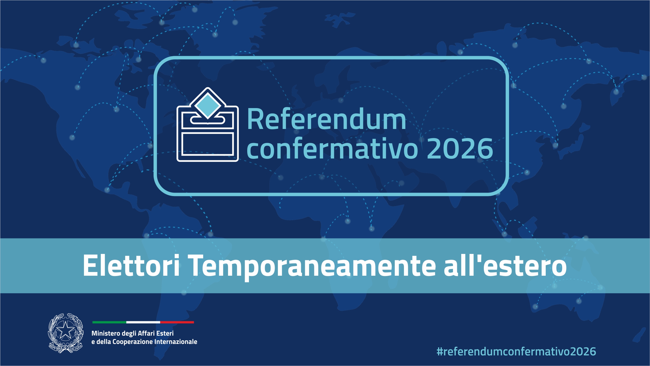 Referendum del 22 e 23 marzo 2026 Elettori temporaneamente all'estero